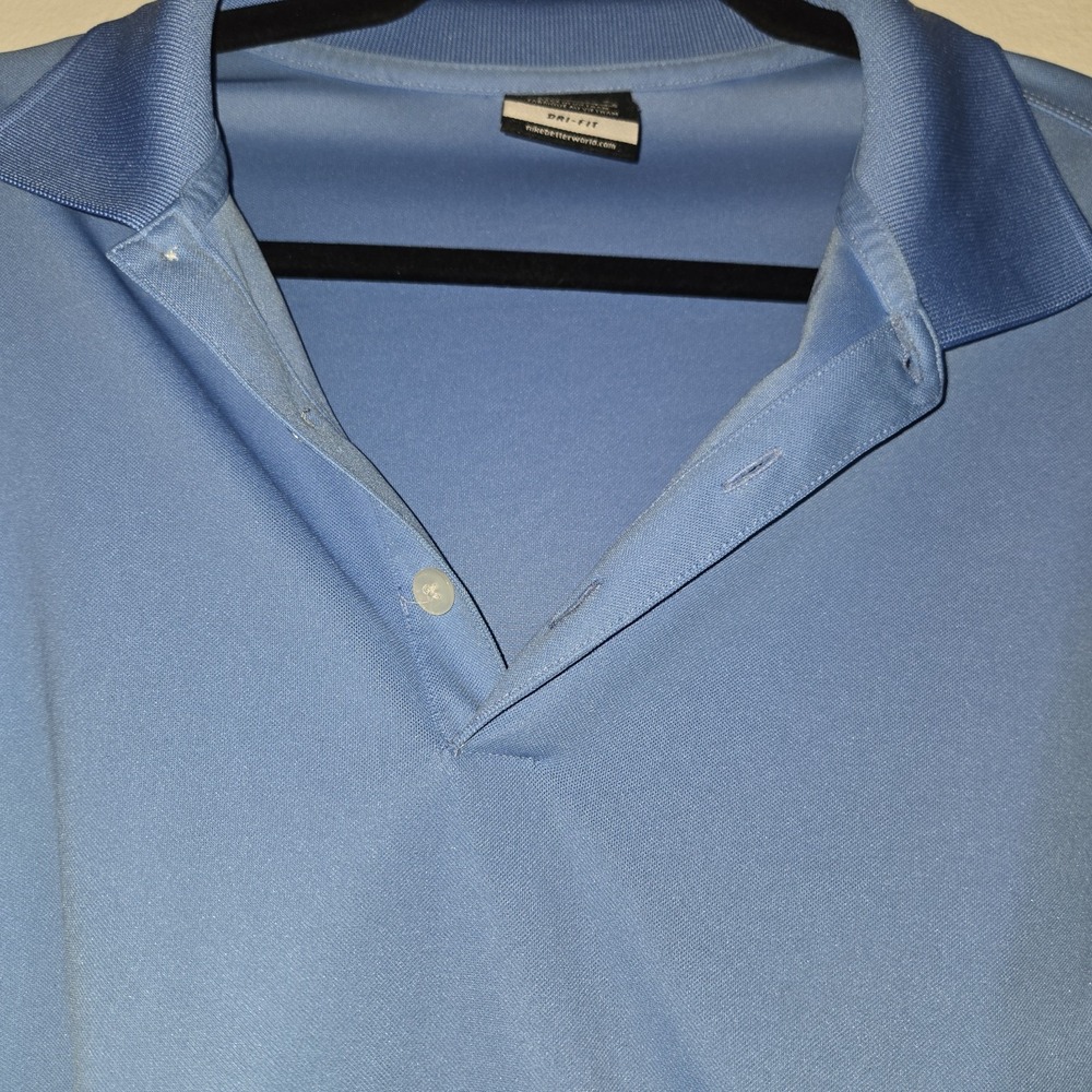 Nike Golf Mens Size Small Dri Fit Pullover Polo Athletic Shirt Blue Short Sleeve - Picture 4 of 9